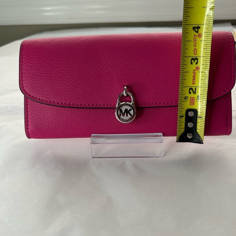 NWT Michael Kors Hamilton hot pink wallet - Picture 9 of 9